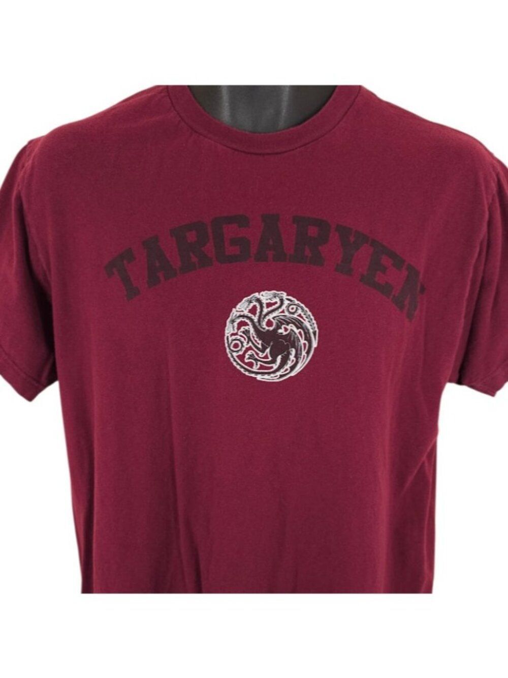 Game Of Thrones T Shirt Mens Size Large Red House Targaryen TV Series
